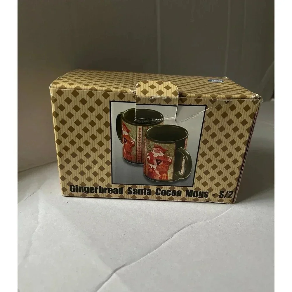 Gingerbread Santa Cocoa Mugs - set of 2